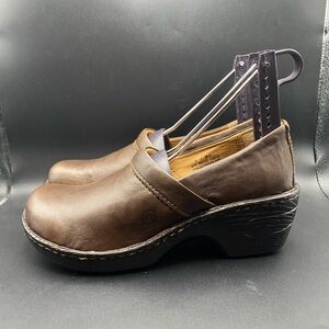 Born Toby Duo Leather Clogs In Brown Women’s Size 6 US /    36.5 EU W82030